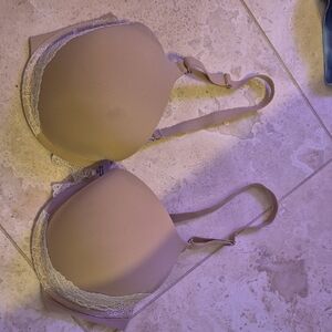 Soma Beige Bra with Lace Trim